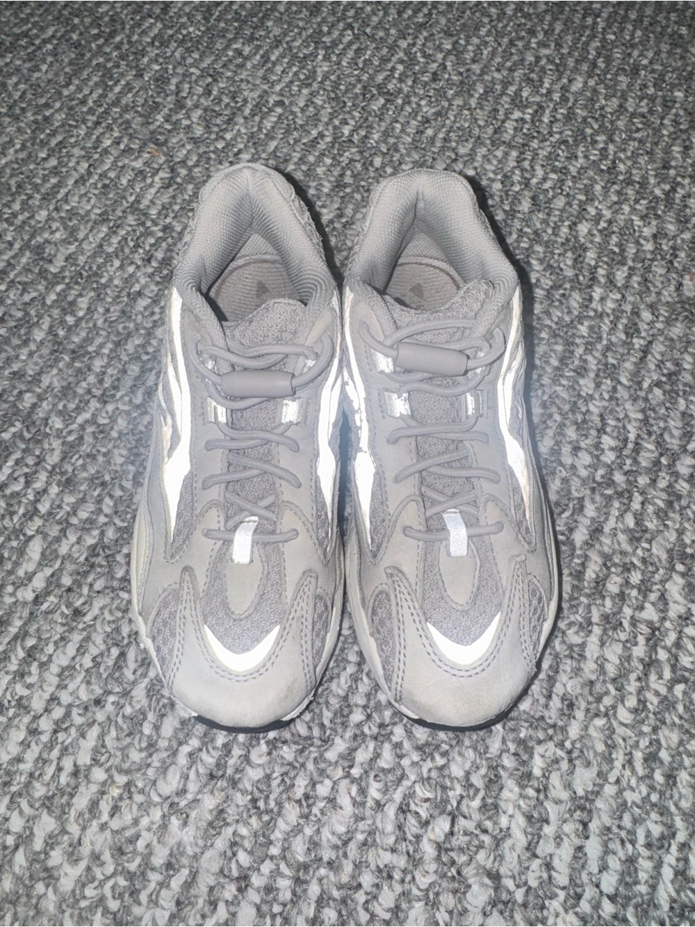 Yeezy Kids V2 “static” Grey Reflective Sneaker